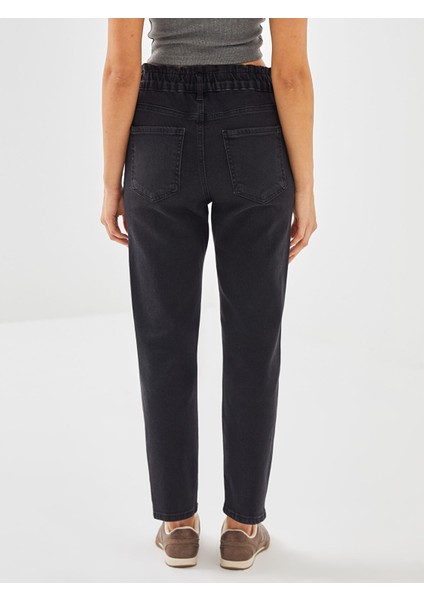 Yeni Sezon Beli Lastikli Slim Fit Kadın Jean Pantolon fırsatları