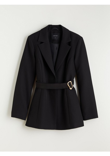 Yeni Sezon Beli Kemerli Kadın Blazer Ceket