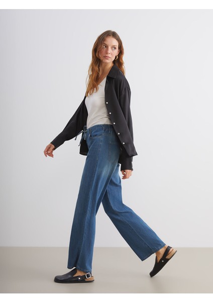 Yeni Sezon Baggy Fit Kadın Jean Pantolon