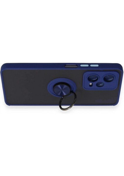 Xiaomi Redmi Note 12 5g Kılıf Montreal Yüzüklü Silikon Kapak - Lacivert modelleri
