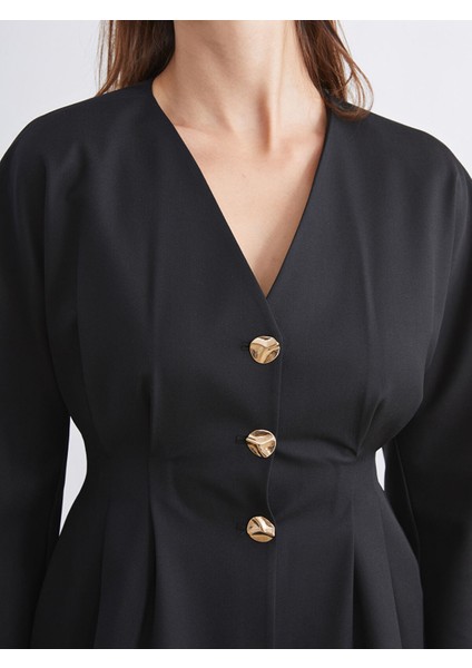 Yeni Sezon V Yaka Peplum Kadın Ceket modelleri