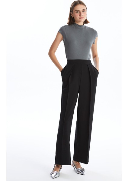 Yeni Sezon Beli Lastikli Loose Fit Kadın Pantolon