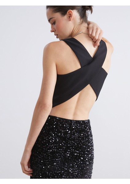 Yeni Sezon Sırt Detaylı Kadın Klasik Yelek