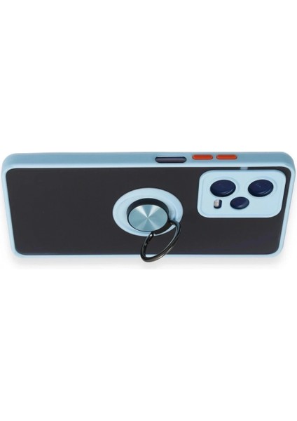 Xiaomi Redmi Note 12 5g Kılıf Montreal Yüzüklü Silikon Kapak - Buz Mavi modelleri