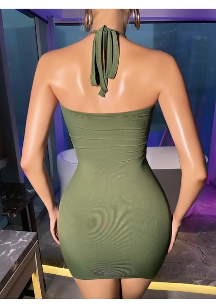 Kadın Yeşil Fantezi Clup Elbisesi 6680 modelleri