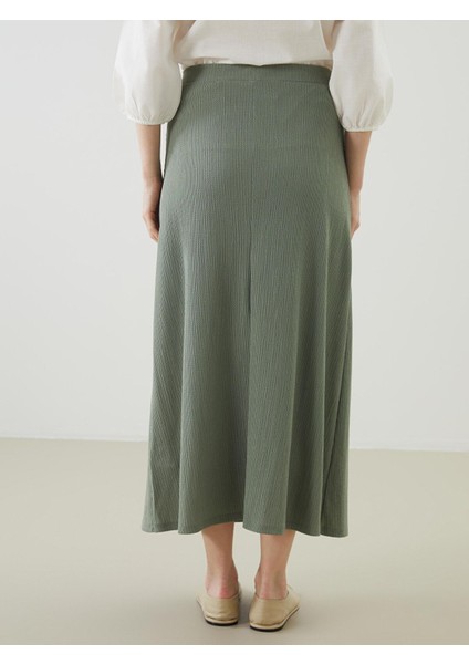 Yeni Sezon Beli Lastikli Dokulu A Kesim Kadın Etek fırsatları