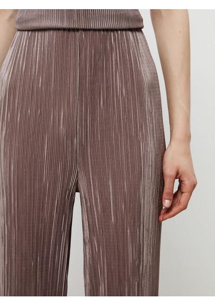 Yeni Sezon Beli Lastikli Dokulu Kadın Pantolon modelleri