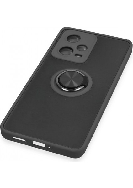 Xiaomi Redmi Note 12 5g Kılıf Montreal Yüzüklü Silikon Kapak - Siyah indirimleri