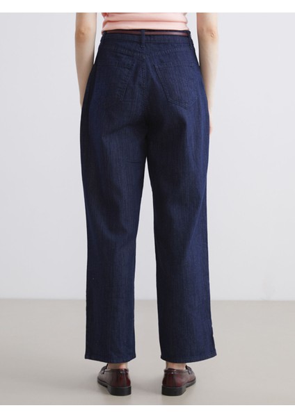 Yeni Sezon Beli Kemerli Wideleg Kadın Jean Pantolon fırsatları