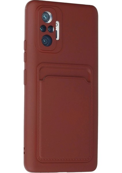 Xiaomi Redmi Note 10 Pro Kılıf Kelvin Kartvizitli Silikon - Bordo fiyatları