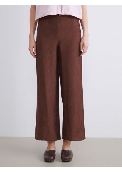 Yeni Sezon Beli Lastikli Geniş Paça Kadın Pantolon modelleri