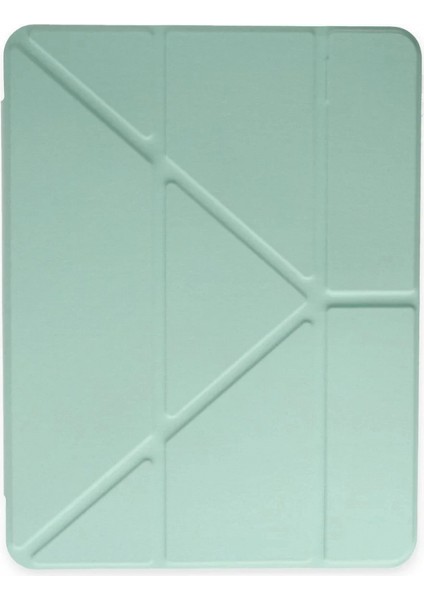 iPad Pro 12.9 (2021) Kılıf Kalemlikli Mars Tablet Kılıfı - Açık Yeşil