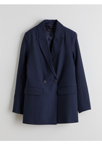 Yeni Sezon Çizgili Kadın Blazer Ceket