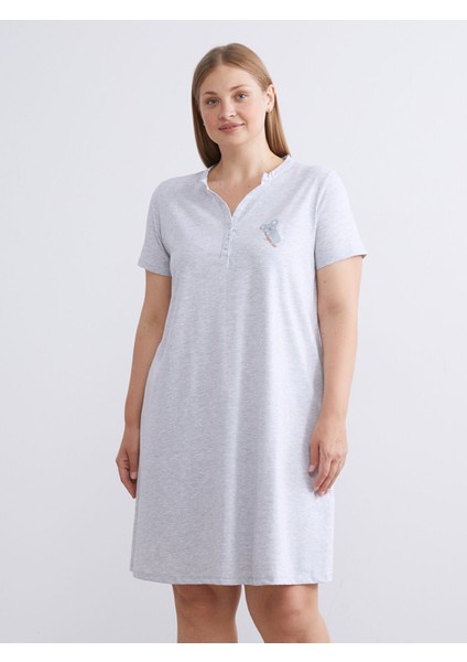 Yeni Sezon Kaçık Yaka Baskılı Hamile Gecelik fiyatları