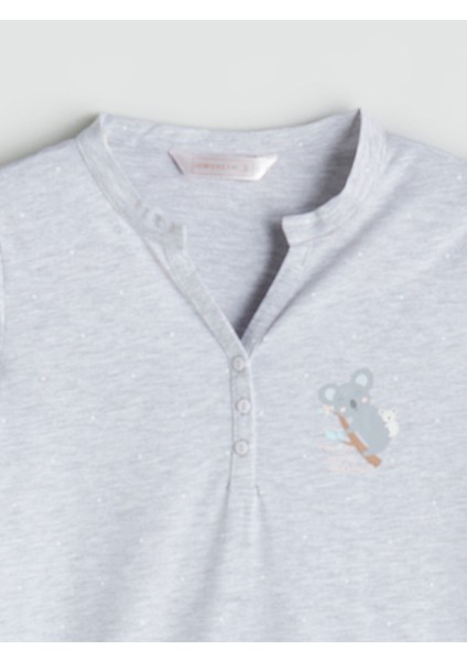 Yeni Sezon Kaçık Yaka Baskılı Hamile Gecelik fırsatları