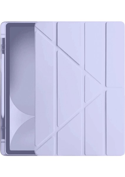 Samsung Galaxy Tab S10 Fe Plus 13.1 Kalemlikli Hugo Tablet Kılıfı - Açık Mor