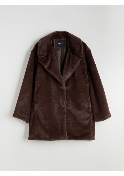 Yeni Sezon Ceket Yaka Kadın Kürk Kaban