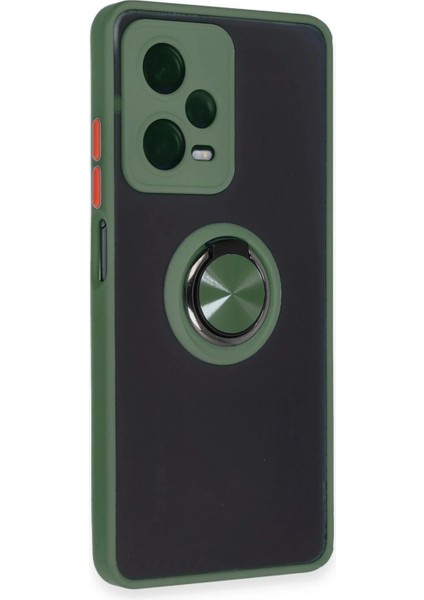Xiaomi Redmi Note 12 Pro 5g Kılıf Montreal Yüzüklü Silikon Kapak - Yeşil fiyatları