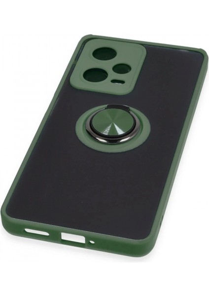 Xiaomi Redmi Note 12 Pro 5g Kılıf Montreal Yüzüklü Silikon Kapak - Yeşil indirimleri
