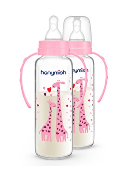 Cam Biberon 240 ml Doğal Malzeme ile Güvenli Beslenme Sağlar Kulplu Tasarım modelleri