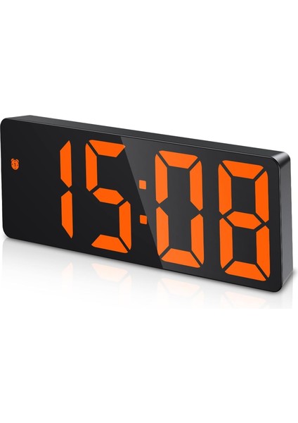 LED Masa Saati Termometre Alarm Takvimli Mod Ayarlı (Turuncu)