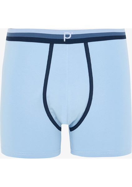 Açık Mavi Erkek Geometrik Desenli 3'lü Boxer fiyatları