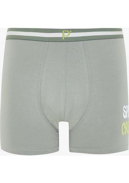 Erkek Crew Organik Geometrik Desenli 3'lü Boxer fiyatları