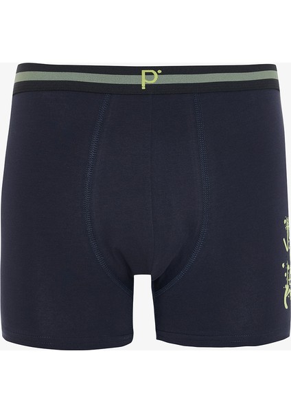 Erkek Crew Organik Geometrik Desenli 3'lü Boxer modelleri