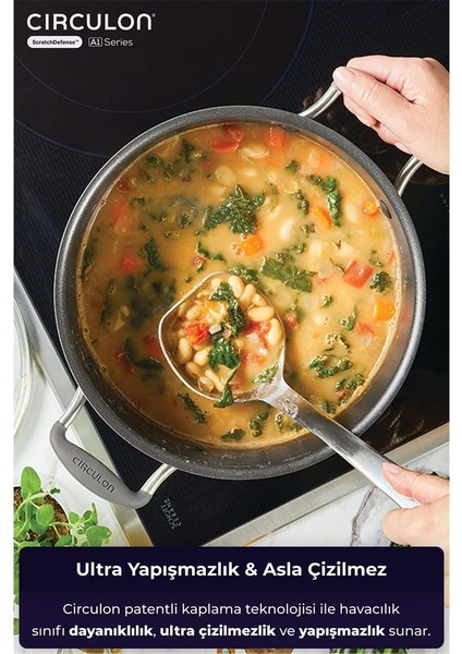 24X13,5 cm Cam Kapaklı Tencere