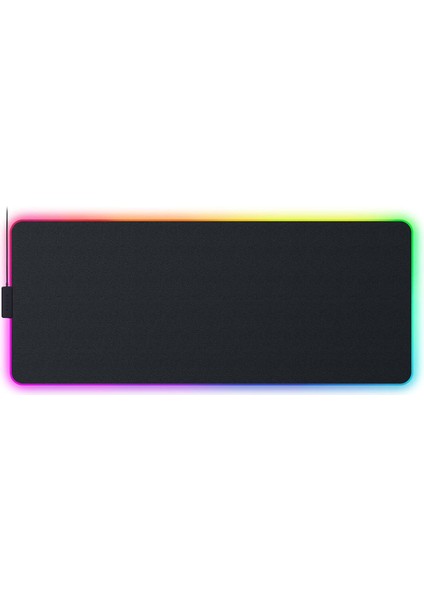 Strider Chroma - Chroma Rgb ile Hibrit Oyun Mouse Mat (Hibrit Yumuşak/sert Mat, 19 Chroma Rgb Aydınlatma Bölgesi, Kaymaz Taban, Dikişsiz Kenarlar) Siyah