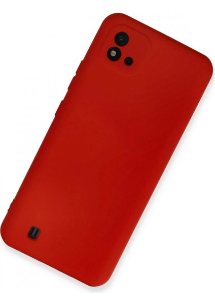 Realme C11 2021 Kılıf Nano Içi Kadife Silikon - Kırmızı fiyatları