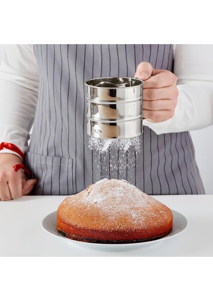 15062 Farina Paslanmaz Metal Un ve Şeker Eleği- Pratik Un Eleği- Paslanmaz Un Eleği 12 cm