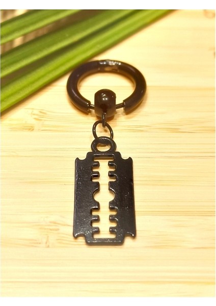 Çelik Siyah Figürlü Unisex Küpe