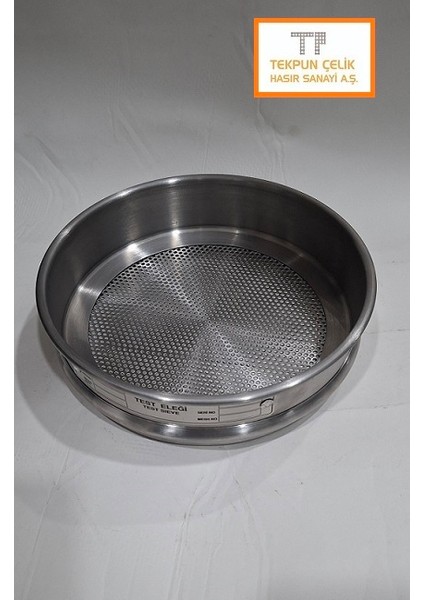 Paslanmaz Analiz Elek Yuvarlak Delik ÇAP:20CM DELİK:6,00MM
