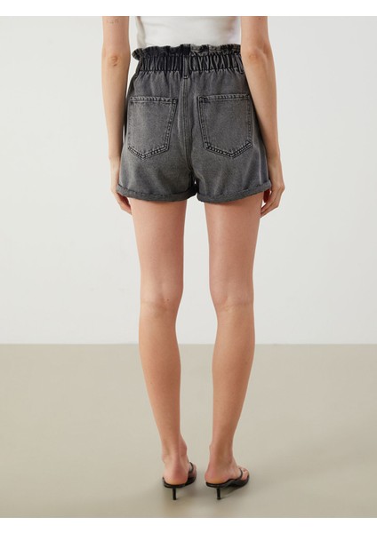 Yeni Sezon Beli Lastikli Kadın Jean Şort fırsatları