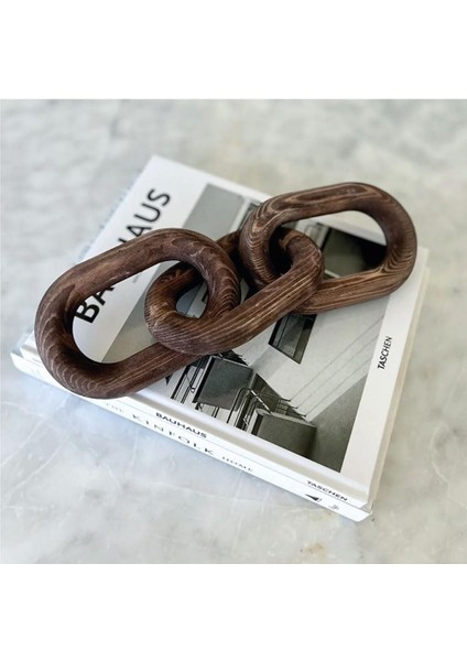 Studıo Ahşap Zincir, Ahşap Dekoratif Zincir, Ahşap Beyaz Rengi Zincir WR001-WH (Ahsap)