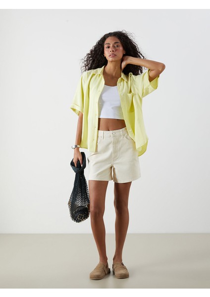 Yeni Sezon Mom Fit Kadın Jean Şort