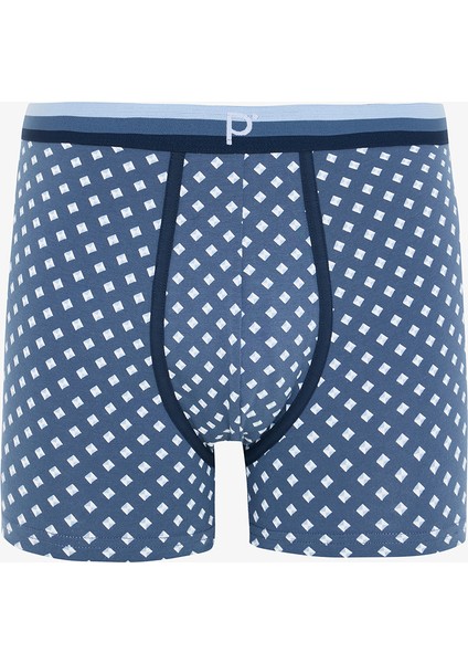 Açık Mavi Erkek Geometrik Desenli 3'lü Boxer fırsatları