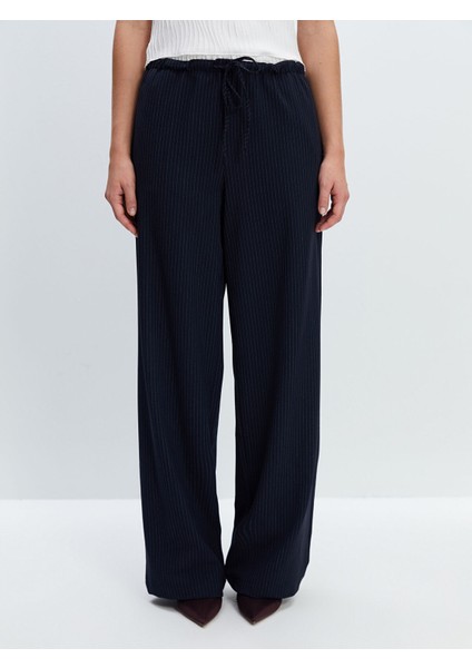 Yeni Sezon Beli Lastikli Çizgili Kadın Pantolon fiyatları