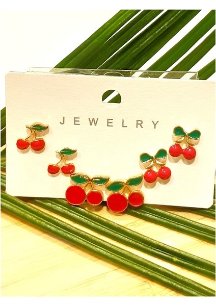 Çoklu Renkli Kiraz Küpe