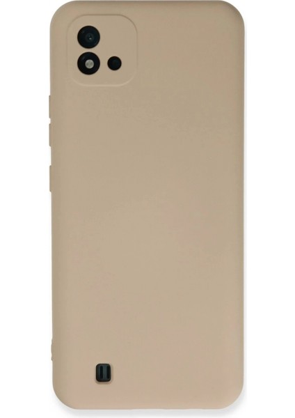 Realme C11 2021 Kılıf Nano Içi Kadife Silikon - Pudra