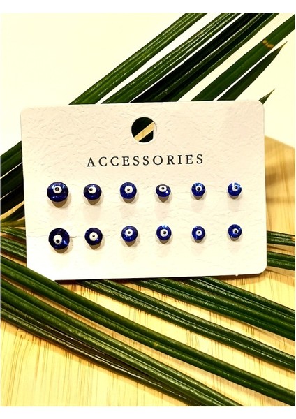 Çoklu Renkli Nazar Boncuk Küpe