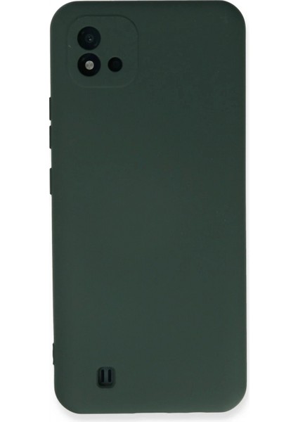 Realme C11 2021 Kılıf Nano Içi Kadife Silikon - Koyu Yeşil