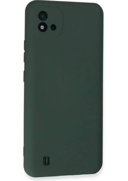 Realme C11 2021 Kılıf Nano Içi Kadife Silikon - Koyu Yeşil modelleri