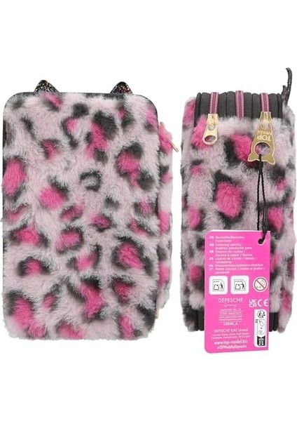 13020 Rebel - Lila-Siyah Leo Postlu ve Kedi Kulakları ile Doldurulmuş 3 Katlı Kutusu, Renkli, Cetvel, Vb. fiyatları