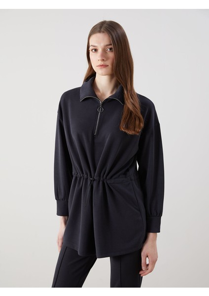 Yeni Sezon Modal Karışımlı Oversize Kadın Sweatshirt Tunik