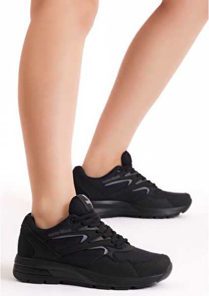 Unisex Spor Ayakkabı Siyah Suni Deri Malzeme ile Rahat Taban Tasarımı fiyatları