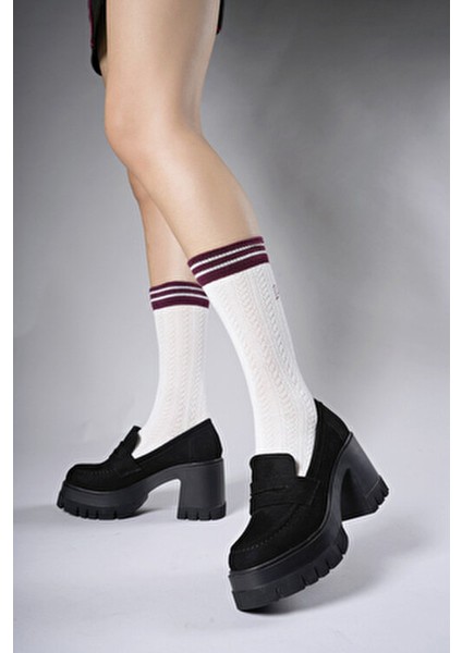 Kadın Loafer Ayakkabı Orta Topuklu Vegan Malzeme ile Günlük Kullanım İçin Tasarlandı