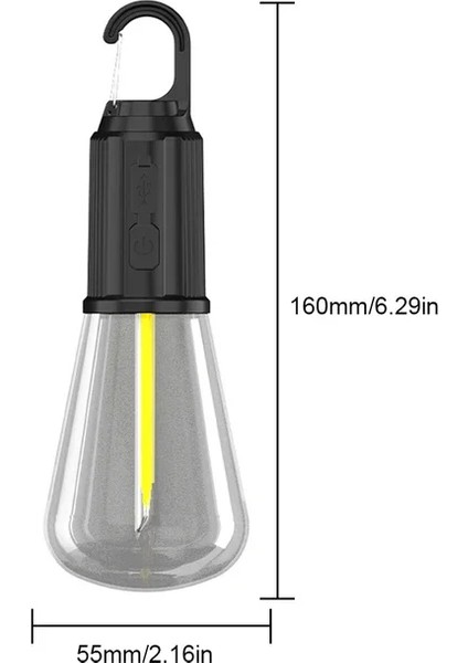 Rustik Taşınabilir Şarjlı Tasarruflu Ampul 10W LED Lamba Type-C Şarj Askılı Asma Aydınlatma T020 (5067) fiyatları