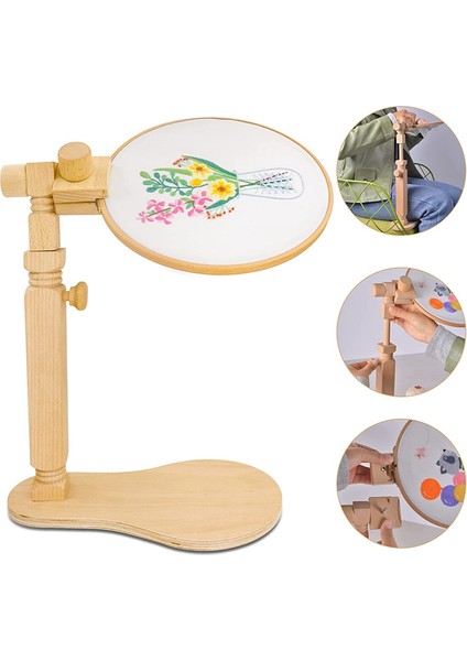 Nakış Stand Dönmüş Crossitch Stand Standı Kayın Ahşap Nakış Çember Tutucu Eller Serbest Iğne Noktası Çerçevesi Stand (Yurt Dışından) fiyatları